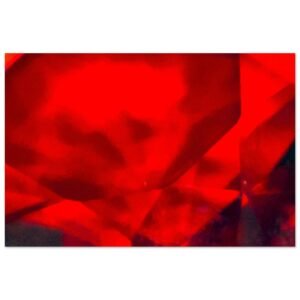 layers like crystals in a red dominant abstract geometric shape